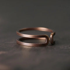 Hand Crafted Solid Copper Ring Special Design Process