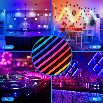 3M/5M RGB Remote Control LED Neon Light USB Flexible