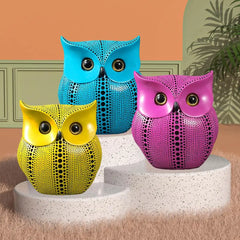 Resin Owl Figure Showpiece Ornament Stand Statue Craft