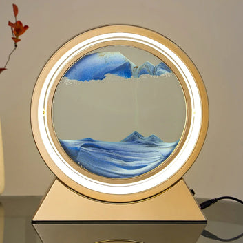 LED Light Creative Quicksand Table Lamp Moving Sand