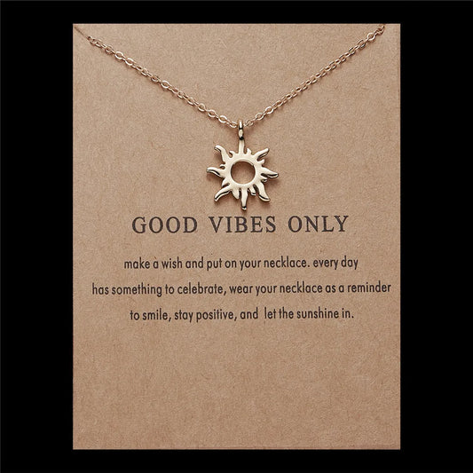 Gold sun pendant necklace, perfect for modern women. Elegant, durable, and ideal as a unique gift