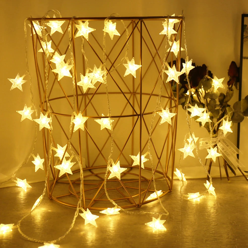 LED String Lights Outdoor Star Chain Lights Garland