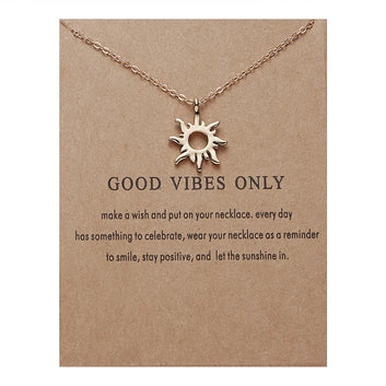 Gold sun pendant necklace, perfect for modern women. Elegant, durable, and ideal as a unique gift