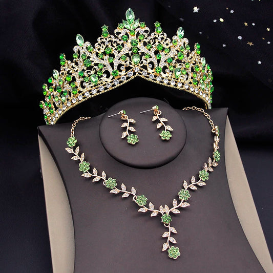 Quality Bridai Crown Jewelry Sets for Women 3 Pcs Tiaras